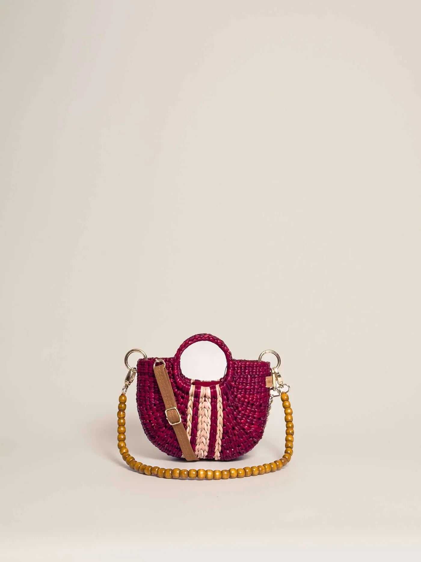 The Fiesta Mini Deluxe - Burgundy with Natural Band