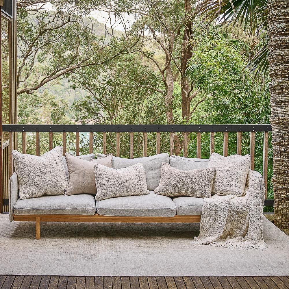 WABI CUSHION COVER 100% RECYCLED LINEN - NATURAL