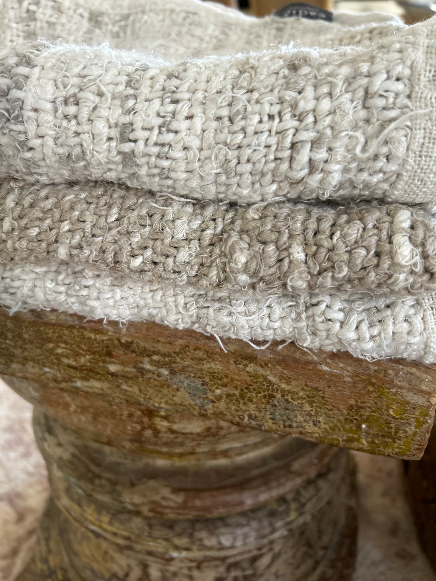 WABI CUSHION 100% RECYCLED LINEN - IVORY