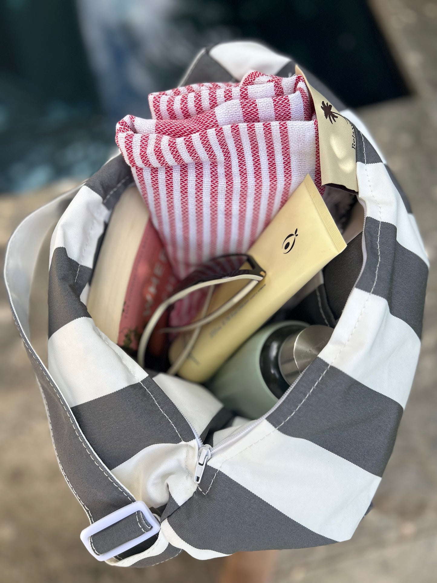 Joey Bean Bag - Grey Stripe