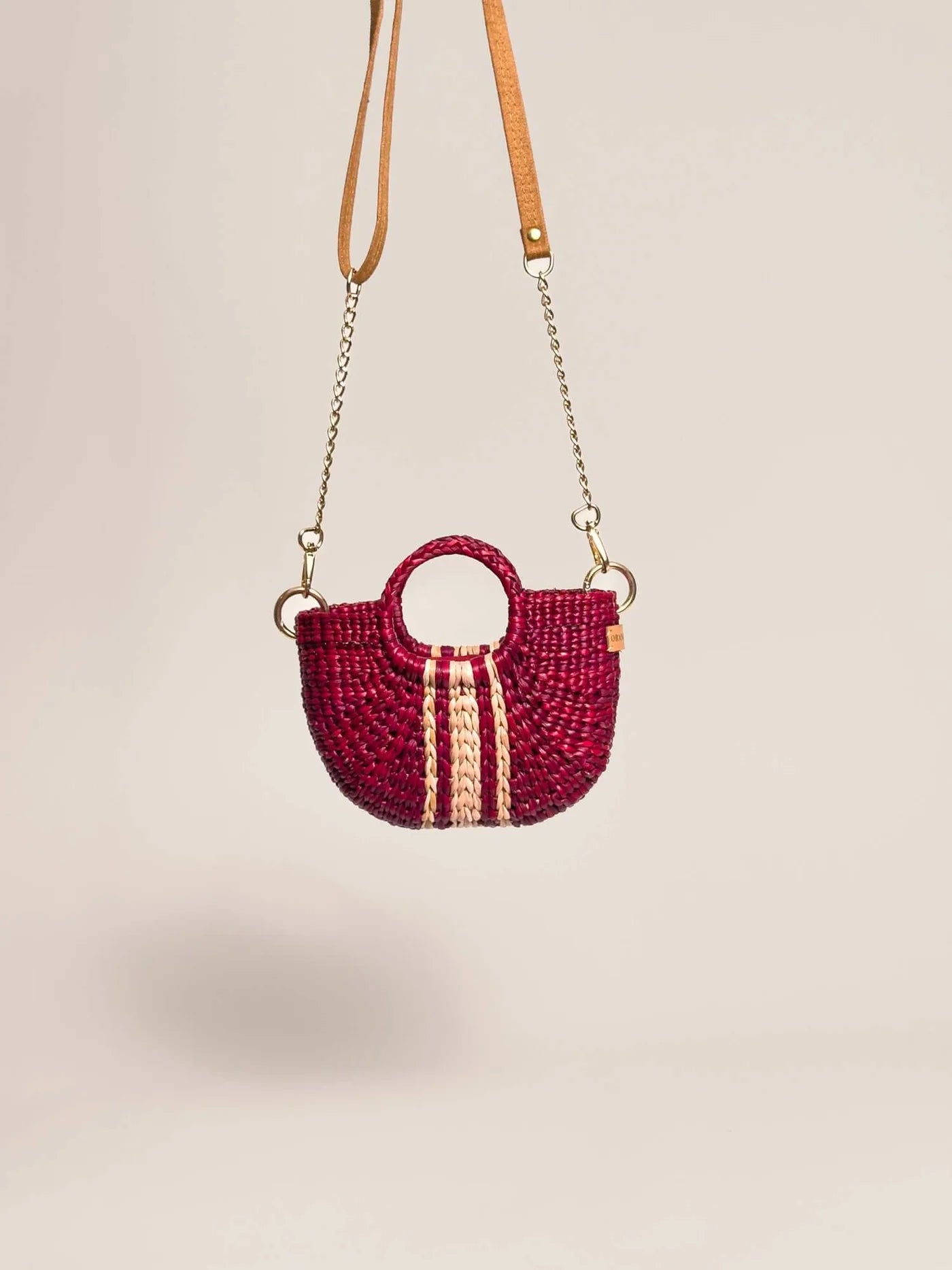 The Fiesta Mini Deluxe - Burgundy with Natural Band