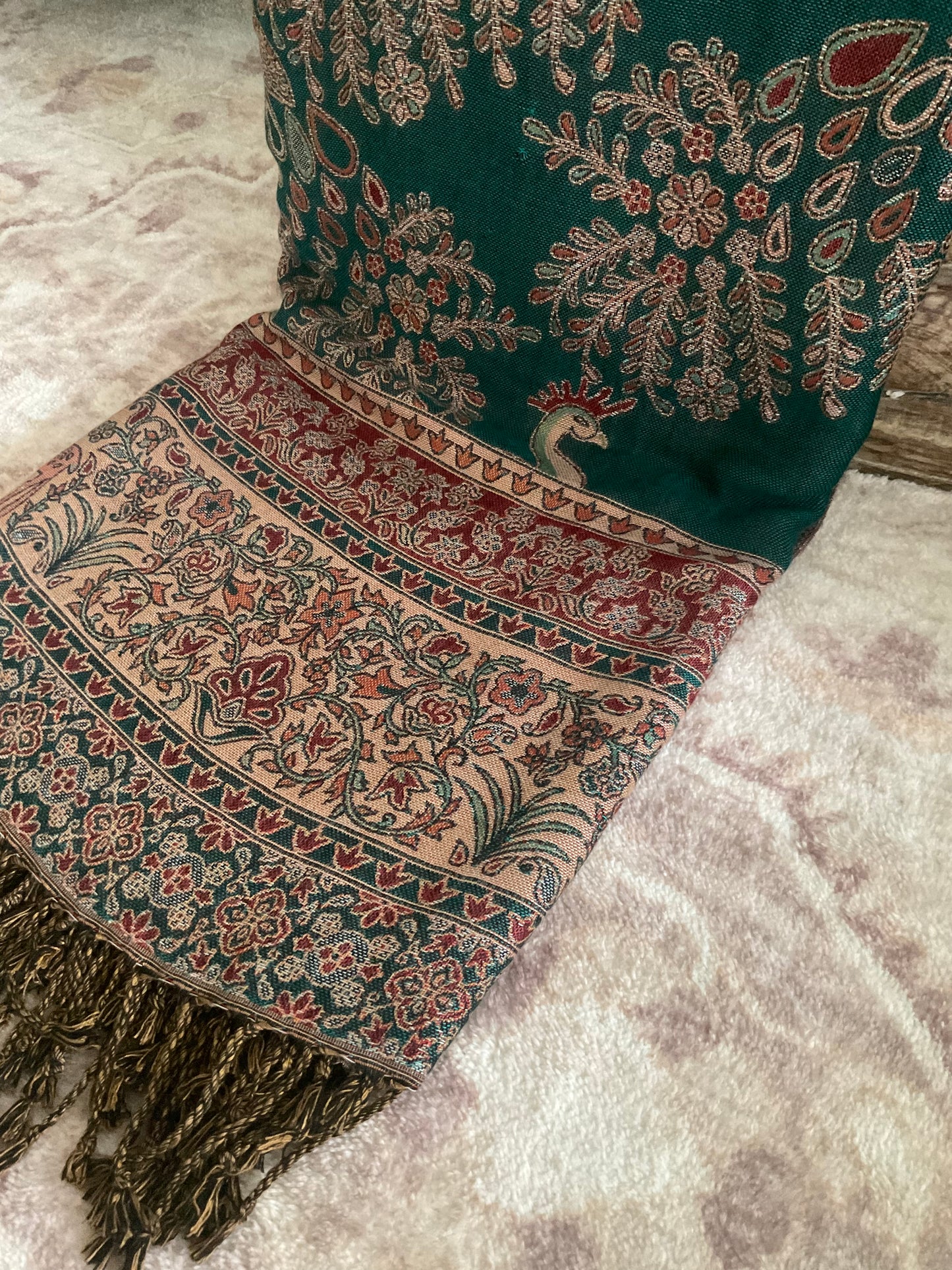 JAMAWAR THROW PEACOCK