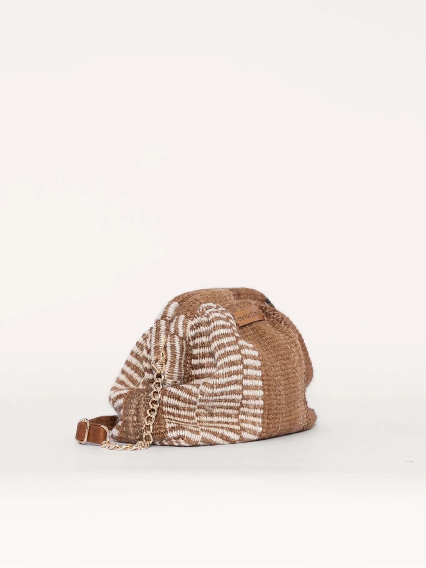 Luna Kiss Lock Frame Clutch - Alpaca in Browns