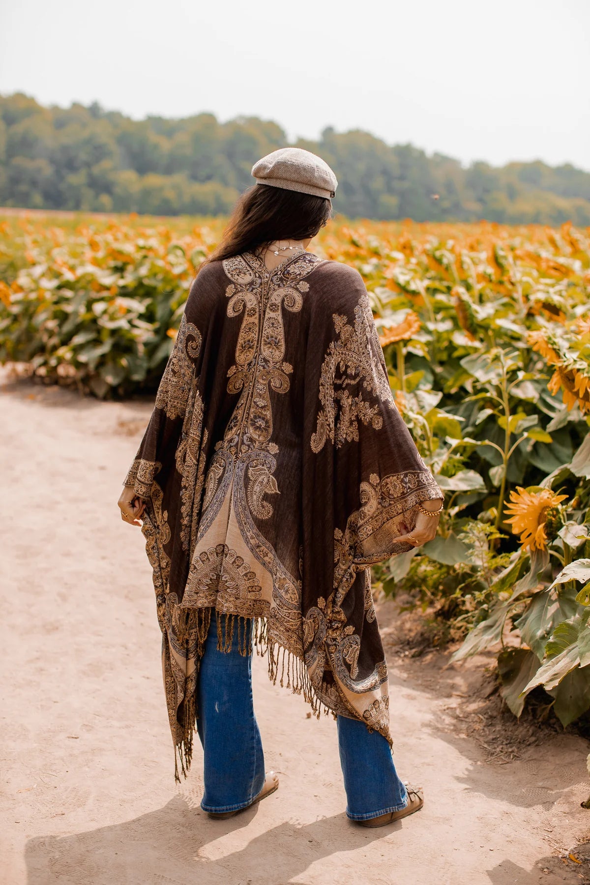 SWAN SONG KIMONO- CHOCOLATE
