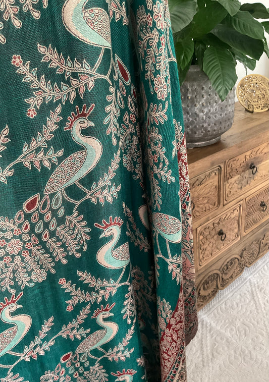 JAMAWAR THROW PEACOCK