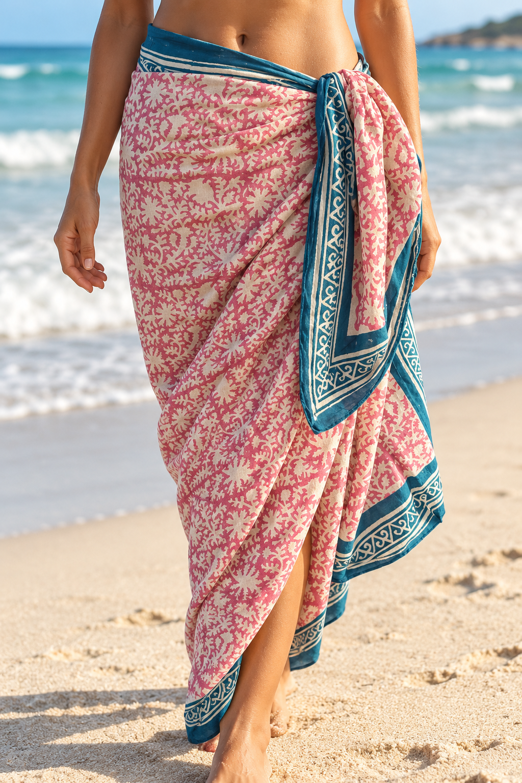 SARONG- pink/blue